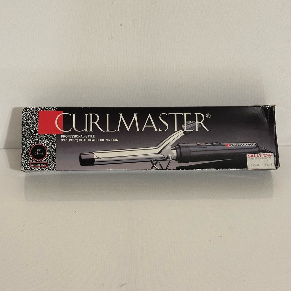 Vintage CurlMaster 3/4" Dual Heat Curling Iron - Black & Silver